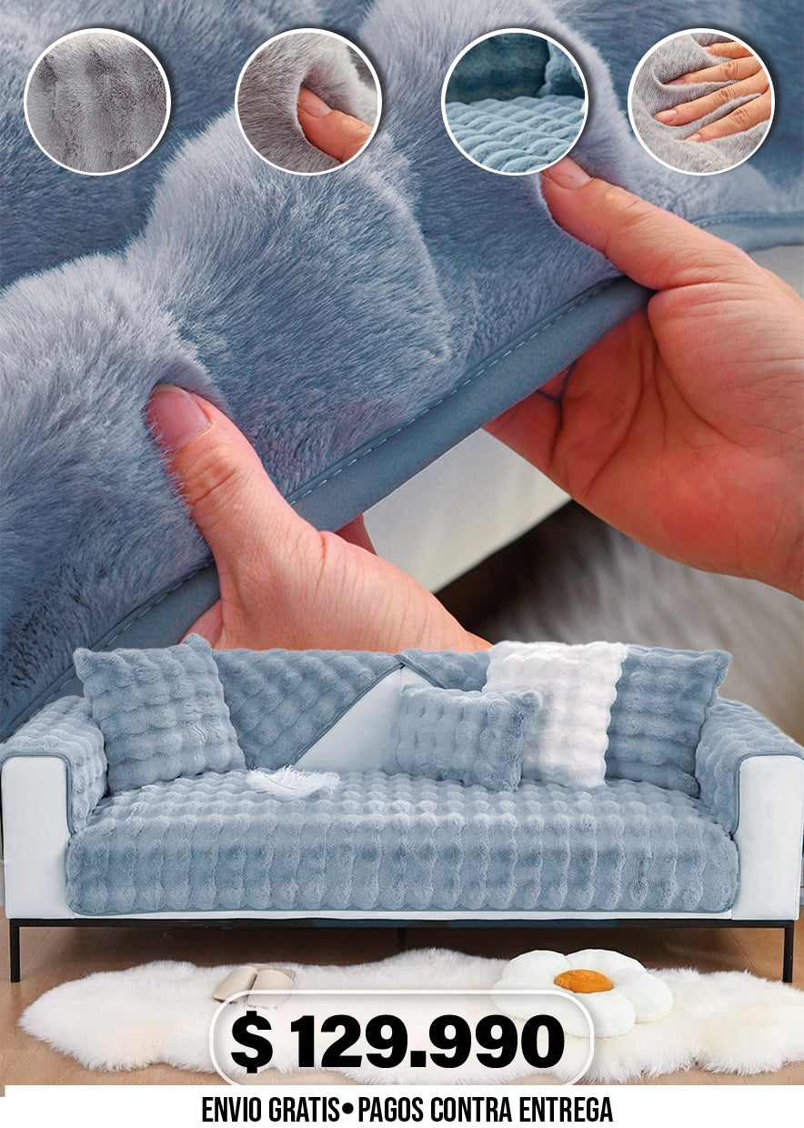 FUNDA DE SOFÁ DE PELUCHE DE CONEJO